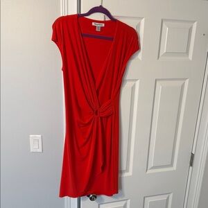 Tommy Bahama Bright Red Midi Dress with Knot-Front